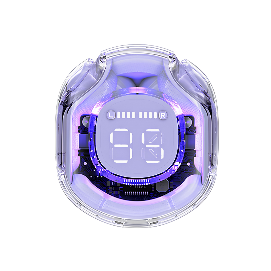 Audífonos Inalámbricos ACEFAST T8 Crystal Bluetooth 5.3, Pantalla LED 3D