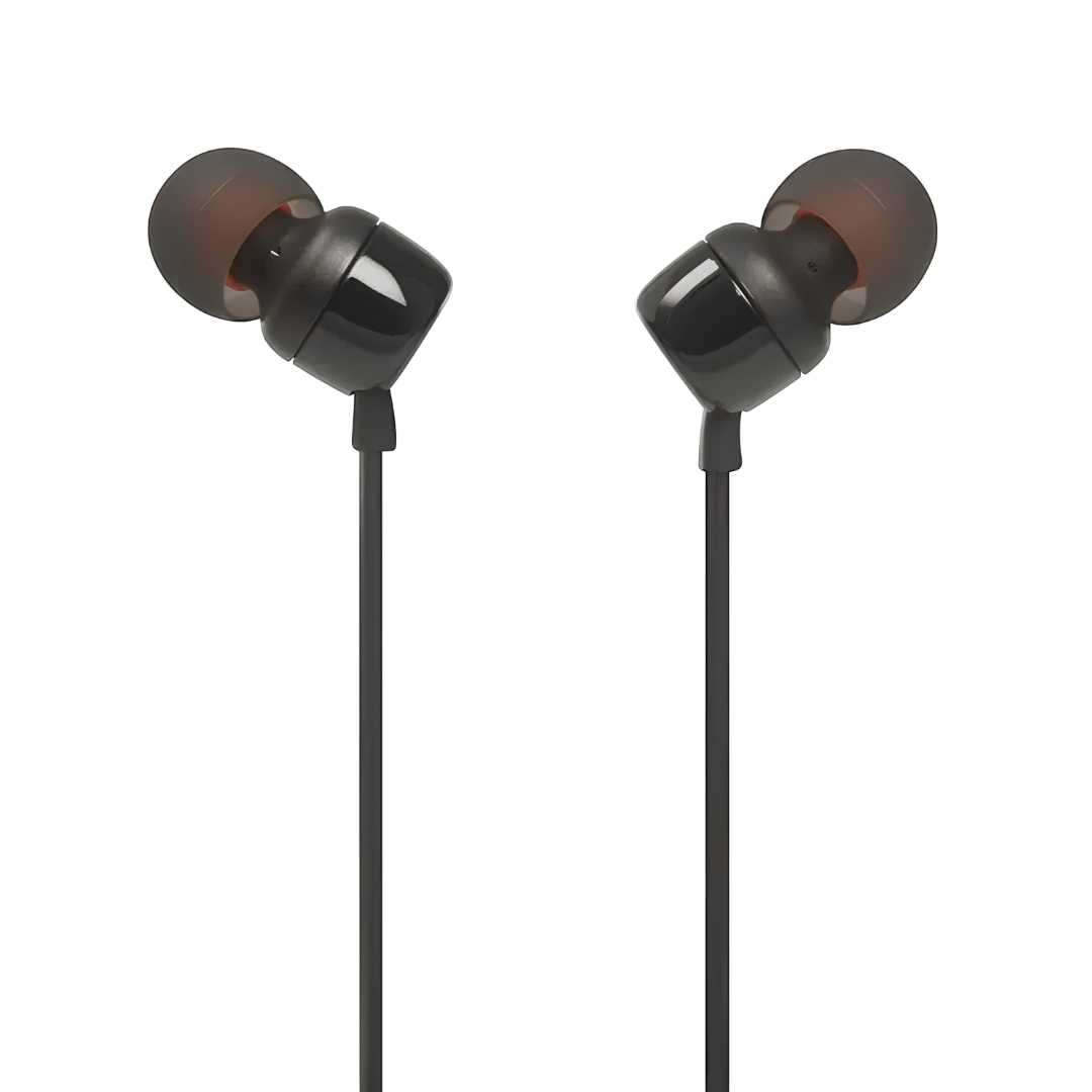 Audífonos JBL T110 In-Ear Alámbricos con Pure Bass, Micrófono y Cable Plano