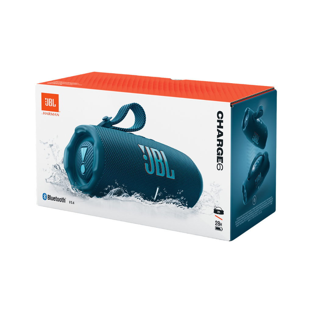 Bocina JBL Charge 6 Bluetooth 5.4 Portátil 45W con AI Sound Boost, IP68 y Hasta 28 Horas