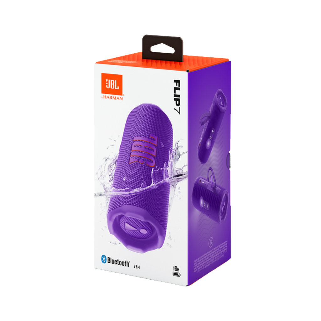 Bocina Portátil Bluetooth JBL Flip 7 Resistente al Agua y Polvo IP68 con Auracast y AI Sound Boost