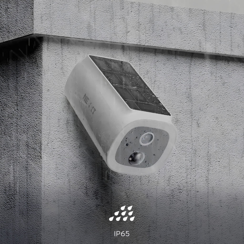 Cámara Inteligente Wi-Fi Nexxt Home 2K QHD con Panel Solar Integrado para Exterior NHC-OF30S