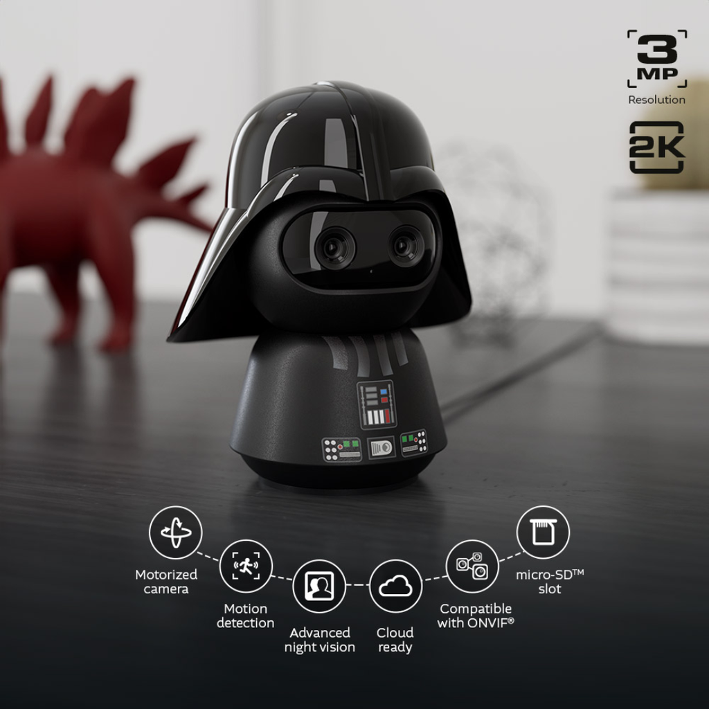 Cámara Inteligente Wi-Fi PTZ Nexxt Home Darth Vader™ Full HD 1080p para Interior con Audio Bidireccional