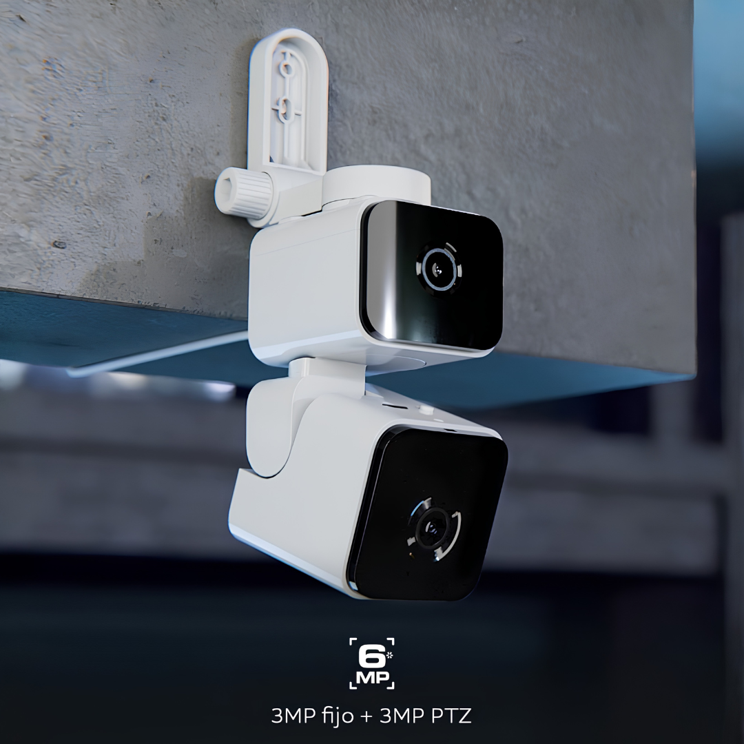 Cámara Inteligente Wi-Fi PTZ de Doble Lente Nexxt Home 2K QHD NHC-IP30DL para Interior con Audio Bidireccional