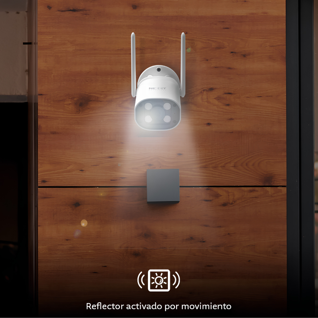 Cámara de Seguridad Nexxt Home NHC-OF10 Wi-Fi 2K+ 5MP para Exterior IP65 con Visión Nocturna