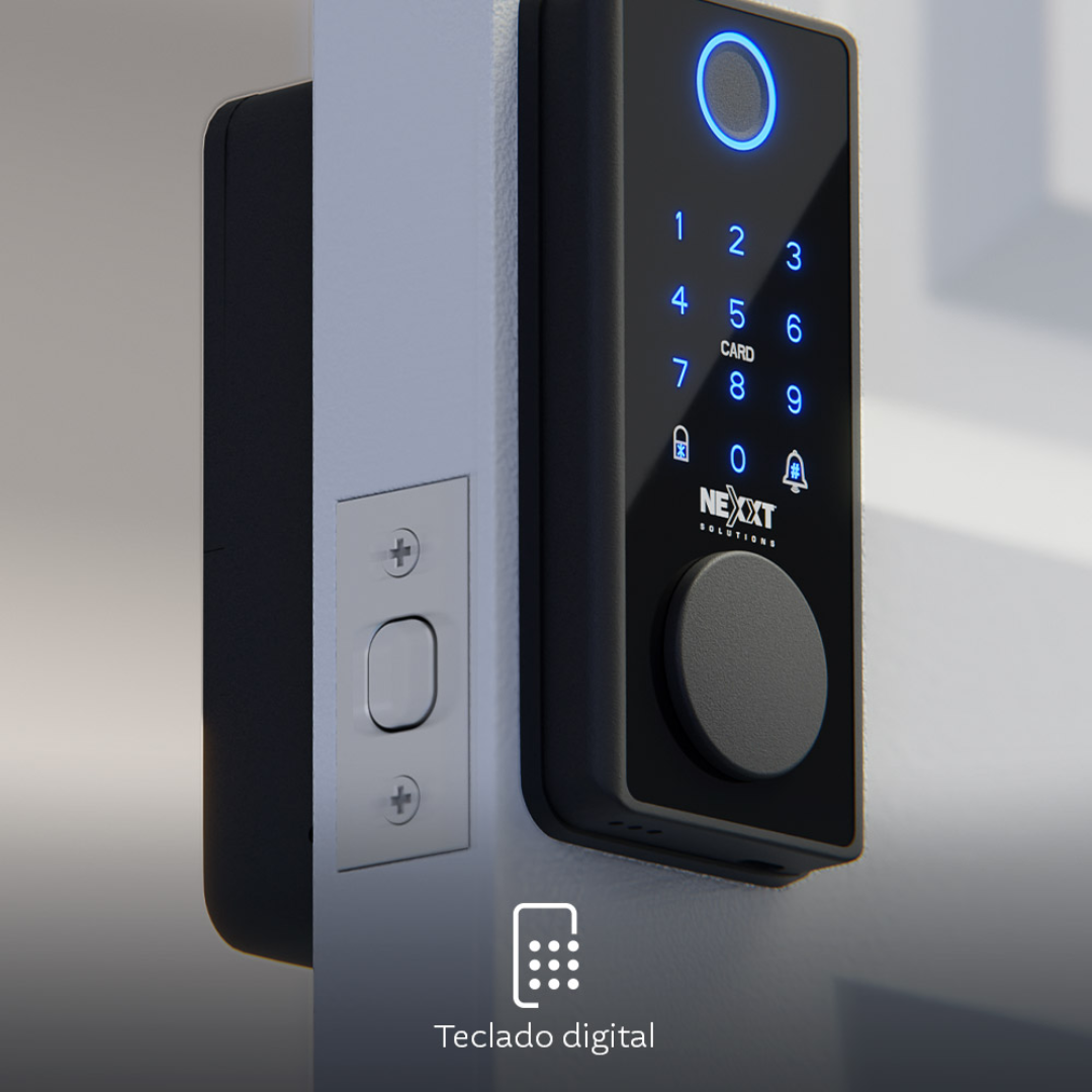 Cerradura Inteligente Nexxt Home NHS-D150 Wi-Fi de Acero Inoxidable con Huella Digital y Teclado
