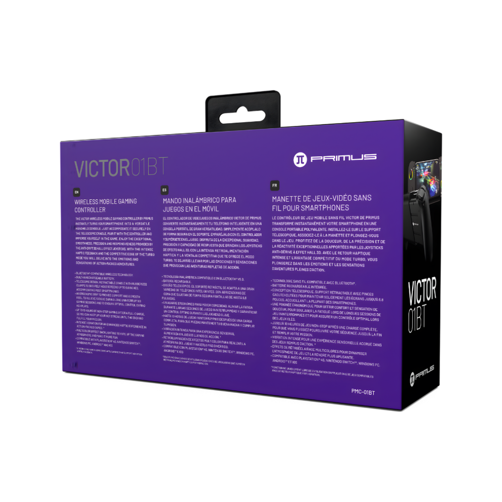 Control Inalámbrico Primus VICTOR01BT PMC-01BT Bluetooth 5.0 con Hall 3D y RGB