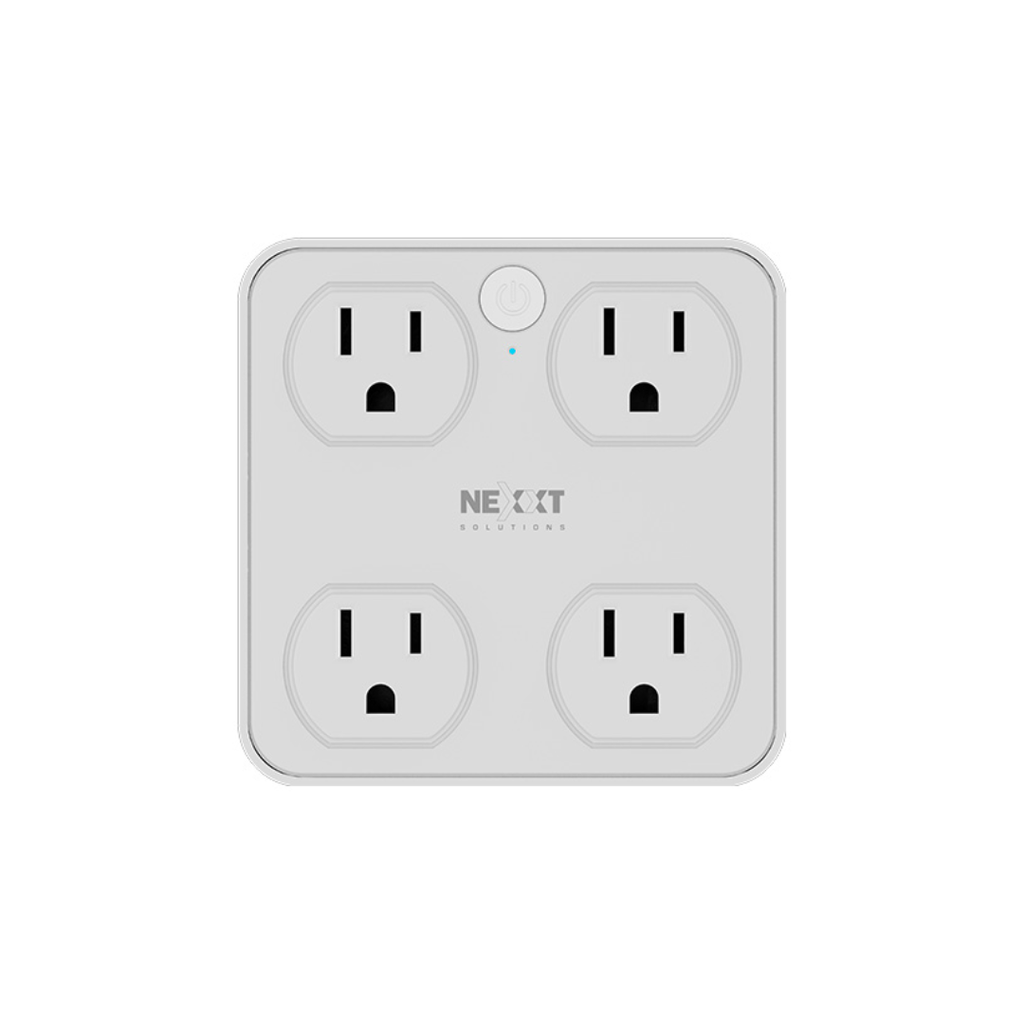 Protector de Sobretensión Inteligente Nexxt Home NHP-T615 Wi-Fi 1875W 900J con 4 Tomacorrientes, USB-A y USB-C