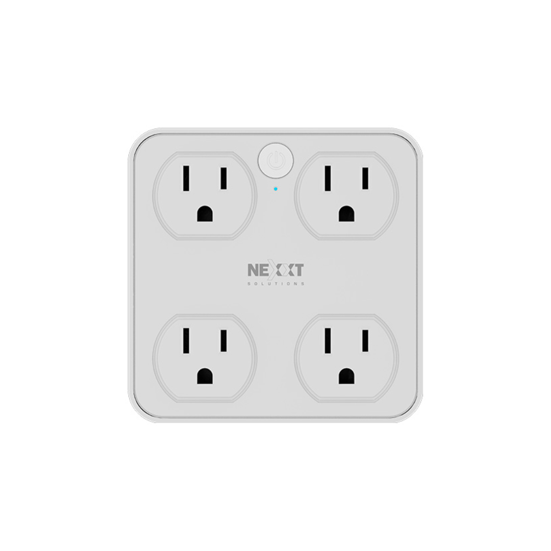 Protector de Sobretensión Inteligente Nexxt Home NHP-T615 Wi-Fi 1875W 900J con 4 Tomacorrientes, USB-A y USB-C