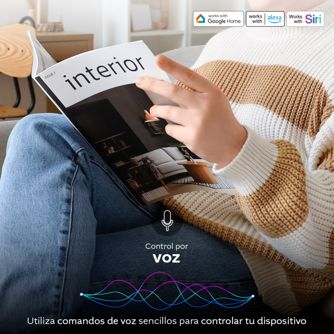 Protector de Sobretensión Inteligente Nexxt Home NHP-T615 Wi-Fi 1875W 900J con 4 Tomacorrientes, USB-A y USB-C