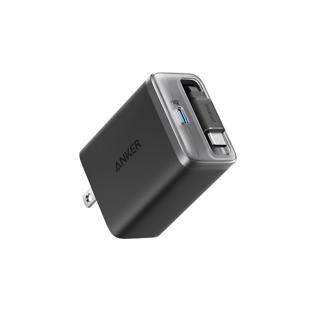 Cargador Anker Nano A2658 USB-C 35W con Cable Retráctil Integrado InstaCord y ActiveShield 3.0